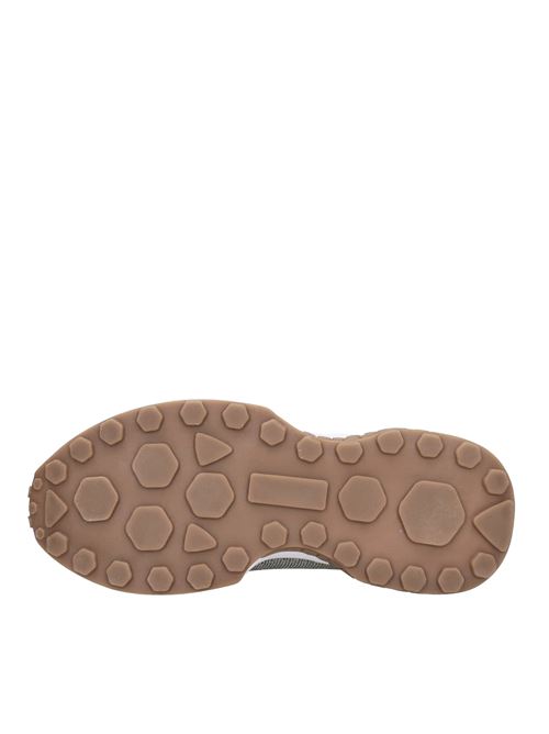 Sneakers in tessuto e camoscio EMANUELLE VEE | 432P-802-10-P011M/MSISILVER-BIANCO